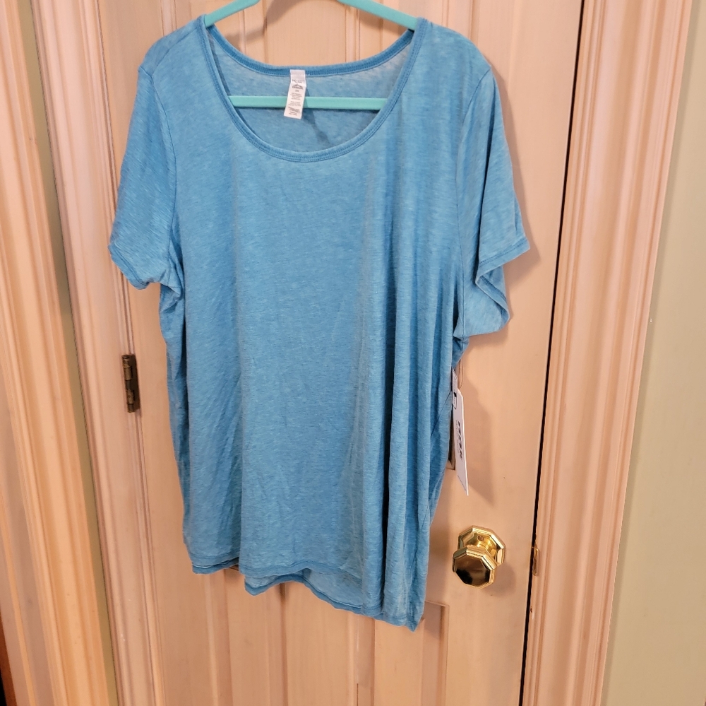 NWT Womens Plus sz 2X RBX Active Wear Athletic blue short sleeve Shirt